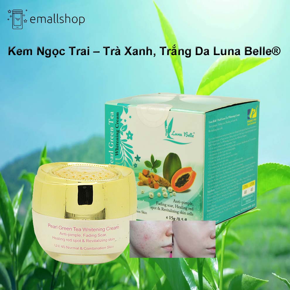 Kem Ngọc Trai – Trà Xanh, Trắng Da Luna Belle®